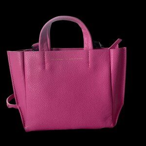 AMPERSAND AS APOSTROPHIE MICRO TOTE
Pink mini tote, genuine pebbled leather